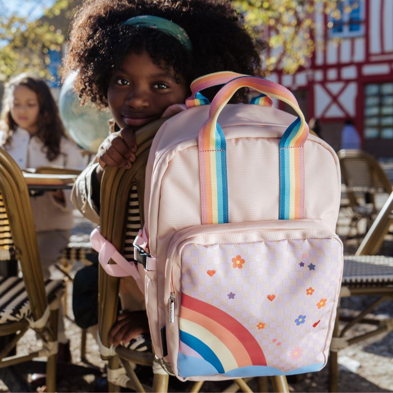 Mini Square Backpack - Happy Prints, caramel | Lässig Mini Square Backpack - Happy Prints, caramel | Lässig