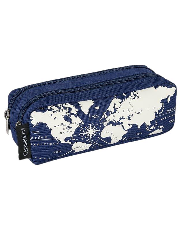 Trousse double Mappemonde – Caramel cie