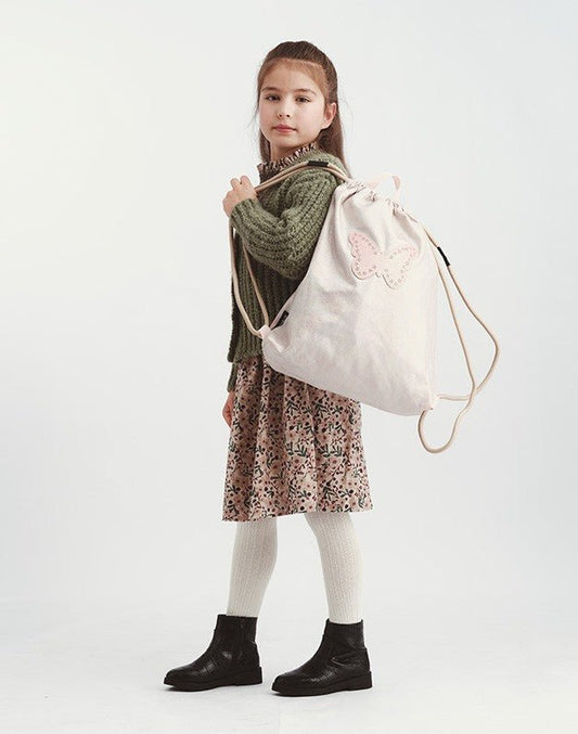 Sac de gymnastique Papillon irisé rose