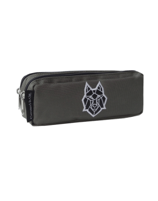 Double Pencil Case Grey Wolf