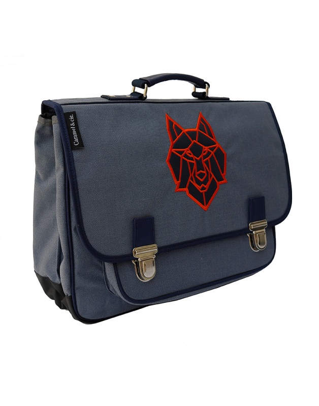 Large Satchel Blue Wolf