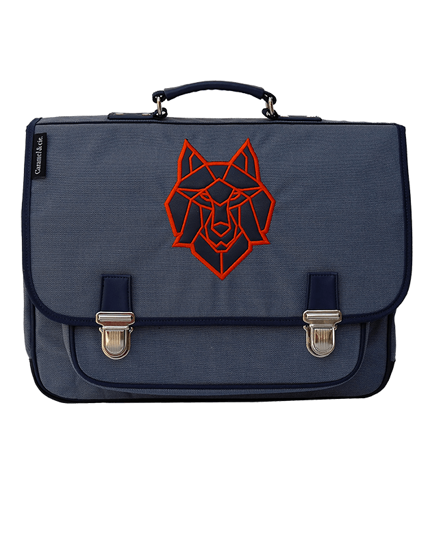 Large Satchel Blue Wolf