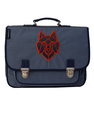 Large Satchel Blue Wolf