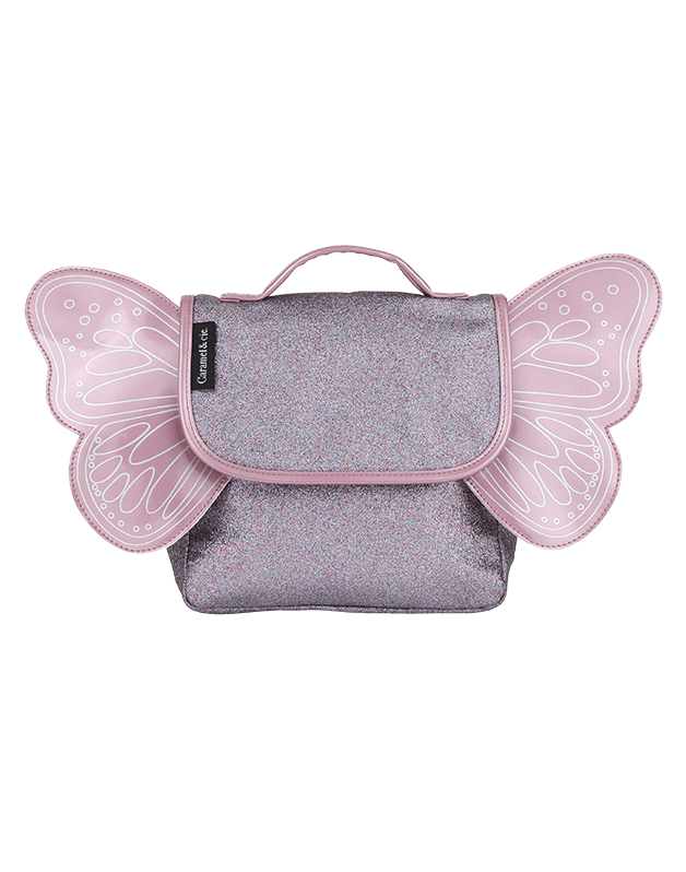 Butterfly bag purple glitter
