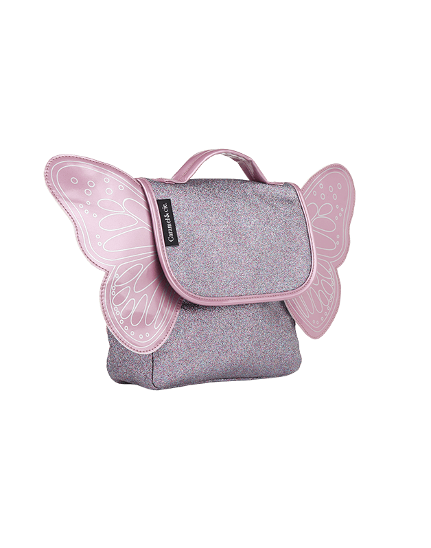 Butterfly bag purple glitter