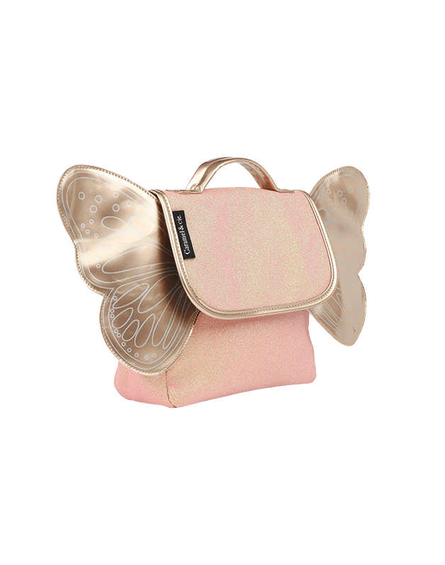 Butterfly bag coral glitter