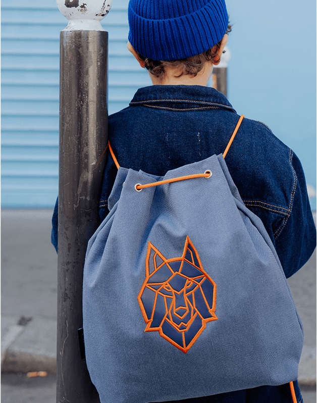 Sac de gymnastique Loup bleu
