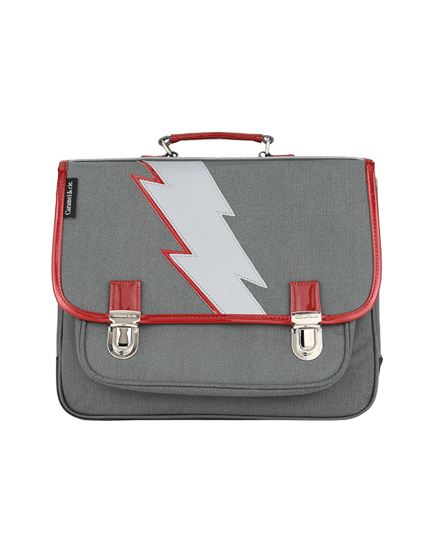 Medium schoolbag Grey Lightning