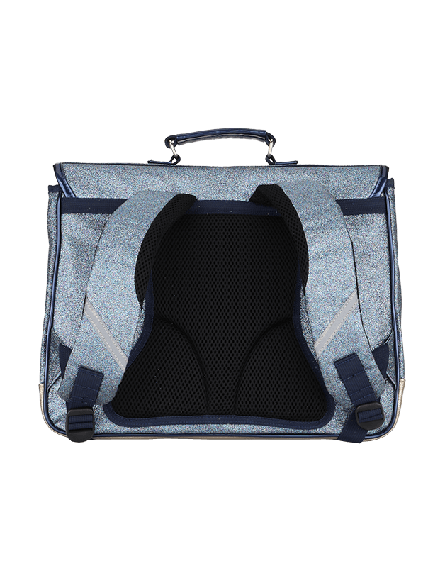 Large schoolbag blue glitter