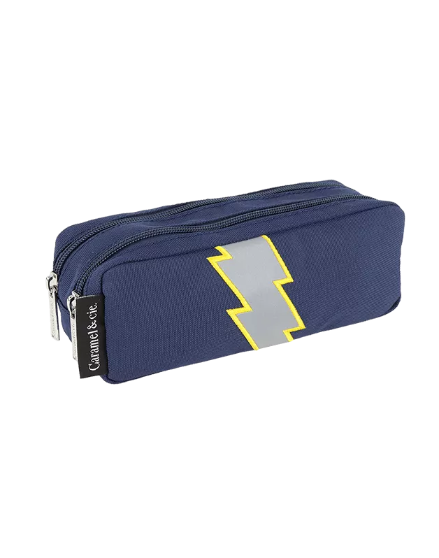 Double pencil case Blue Lightning