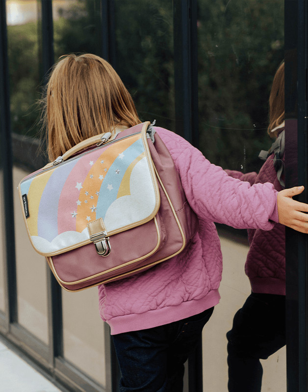 Petit cartable Arc en ciel étoilé pour fille maternelle