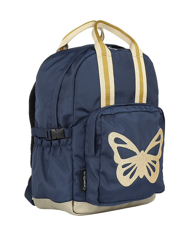 Set de sac scolaire Papillon turquoise 