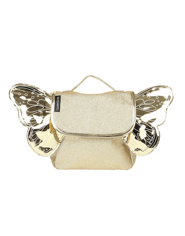 Butterfly bag gold glitter