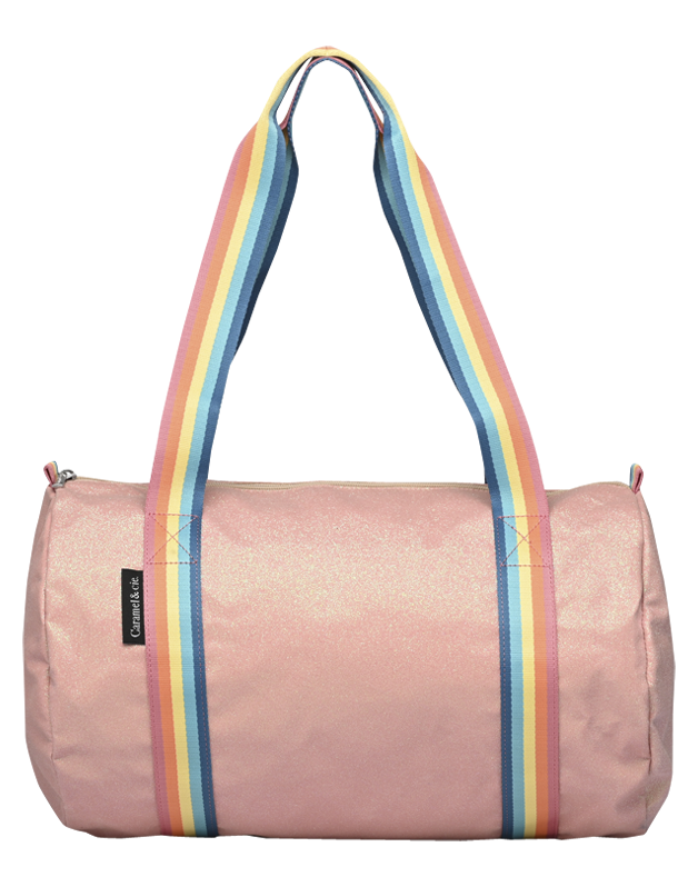 Sac Polochon Paillettes corail