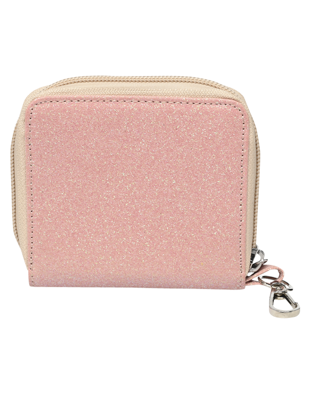 Porte-monnaie paillettes corail
