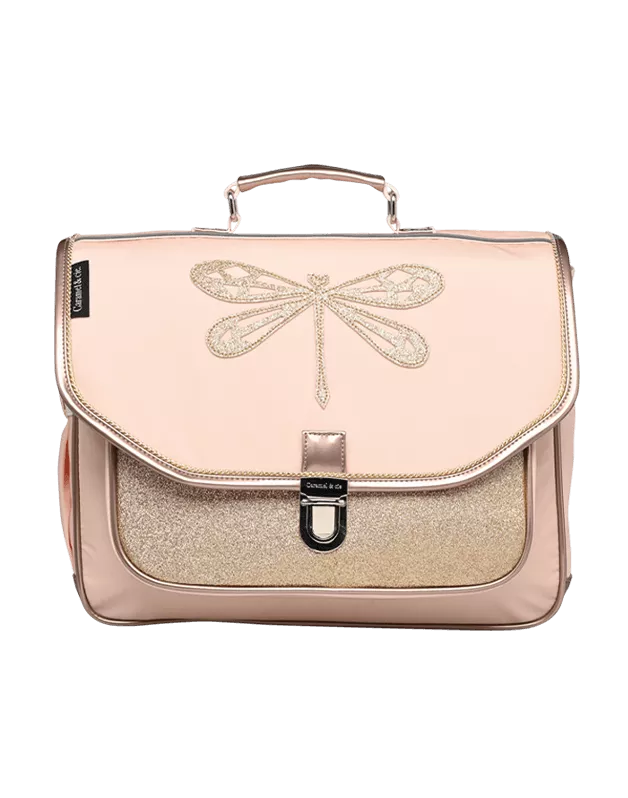 Cartable Moyen Libellule rose