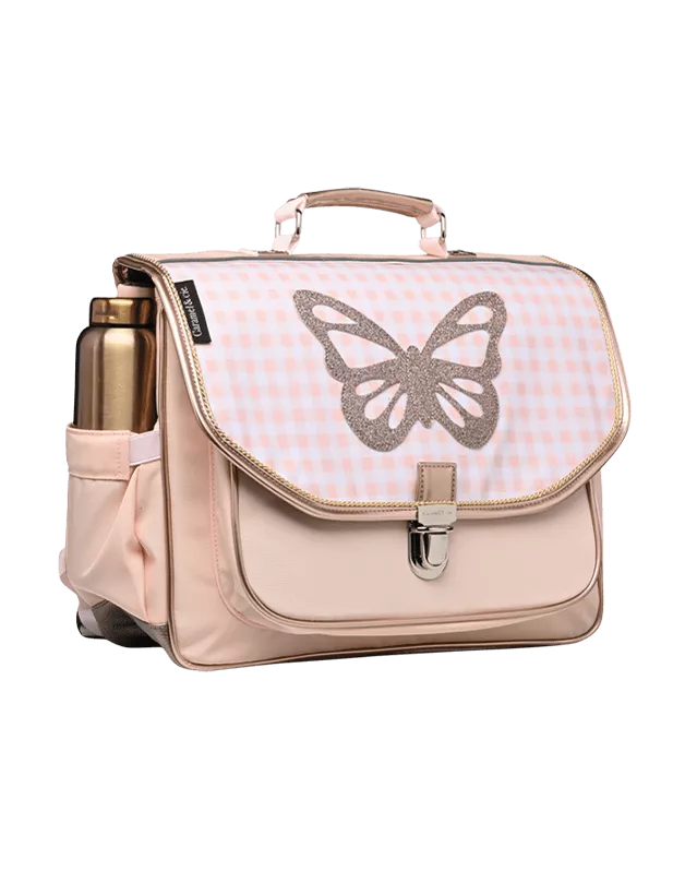 Medium Gingham Butterfly Schoolbag