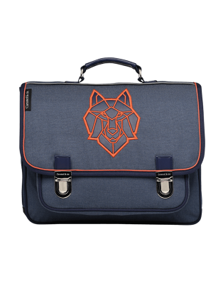 Medium Blue Wolf Schoolbag