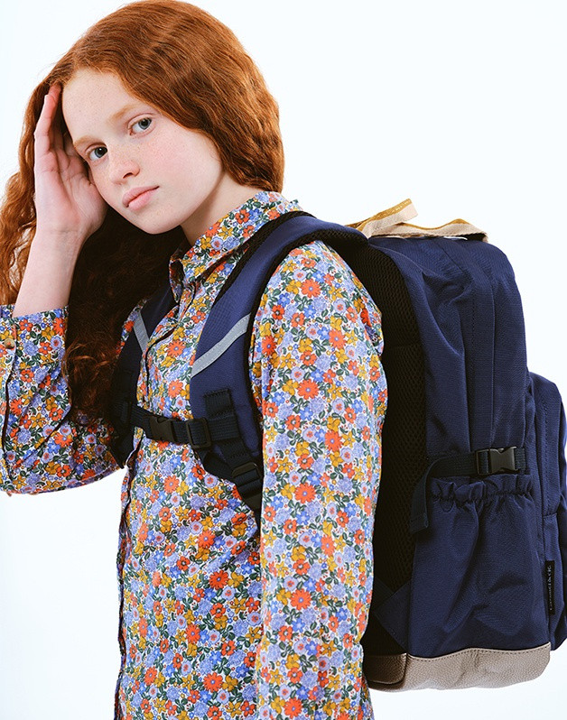 Large Backpack Blue Butterfly