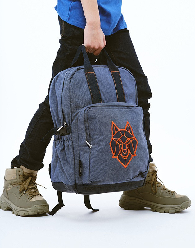 Large Blue Wolf Backpack