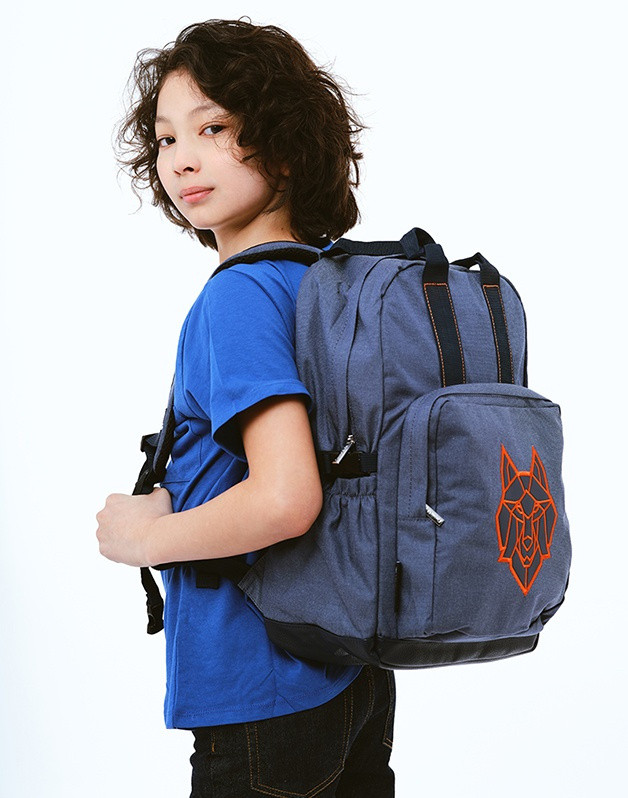 Large Blue Wolf Backpack