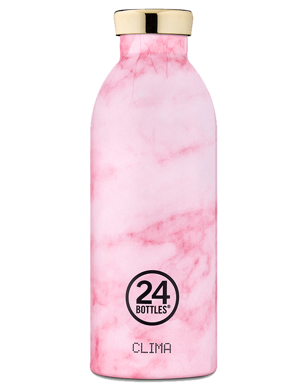 Insulated Marble Pink Water Bottle