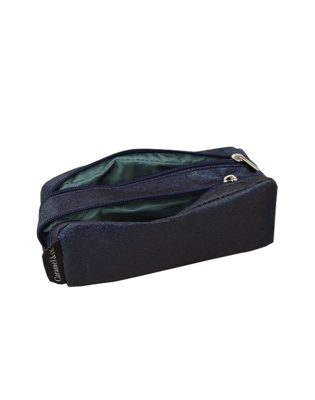 Double pencil case Glitter Marine