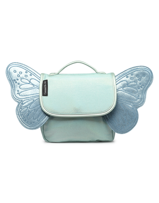 Sac polochon papillon bleu