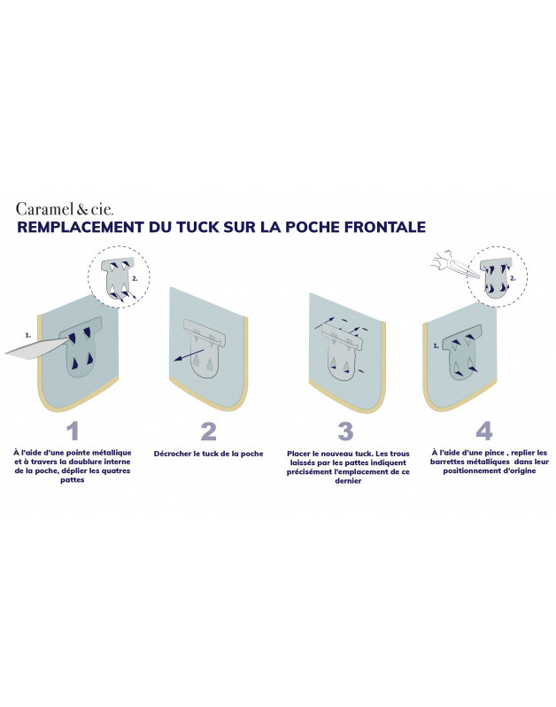 Paire de set de fermoir rayé (livraison France)