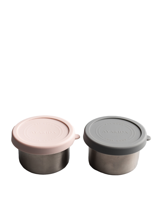 Dark gray / pale pink Snack Box