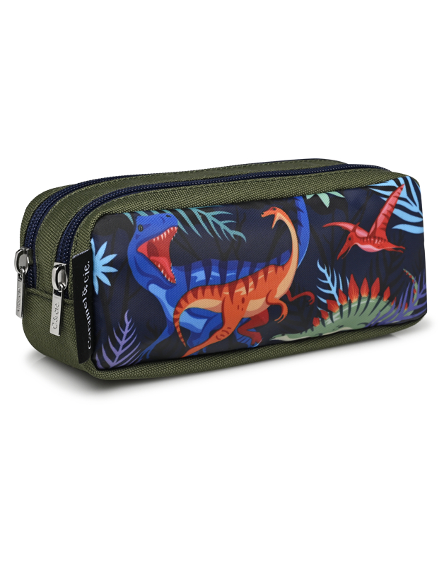 Double pencil case Jurassic