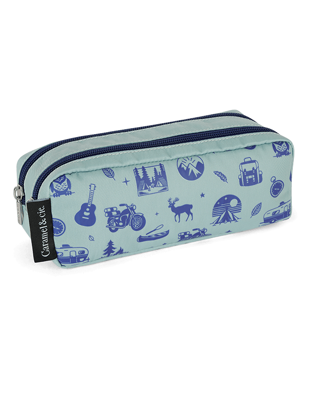 Trousse double Wild Trip Bleu
