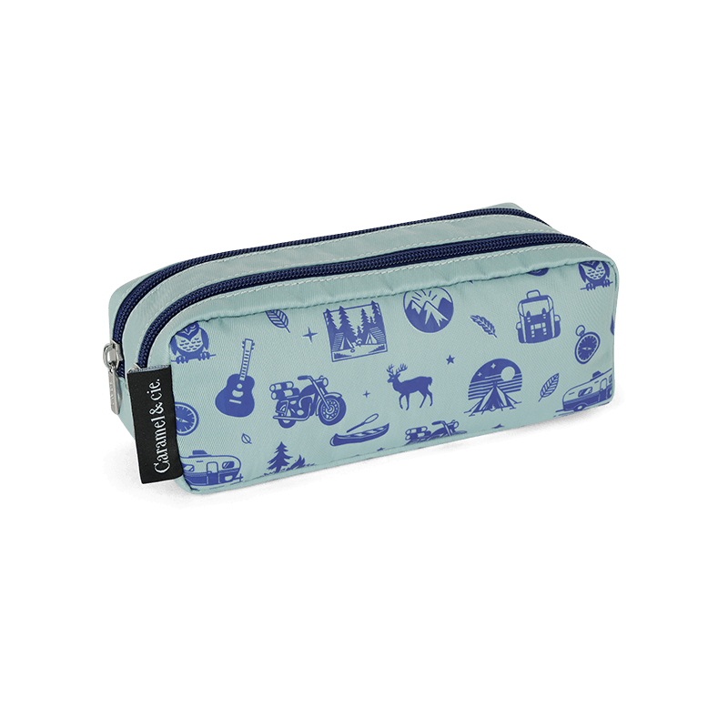 Trousse double Wild Trip Bleu