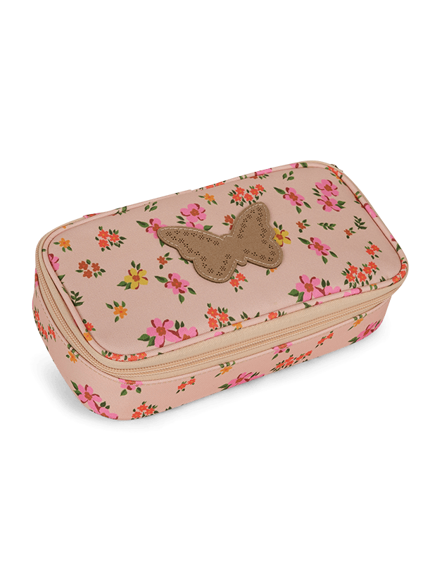 Trousse scolaire modulaire Papillon rose Liberty