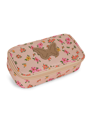 Trousse scolaire modulaire Papillon rose Liberty