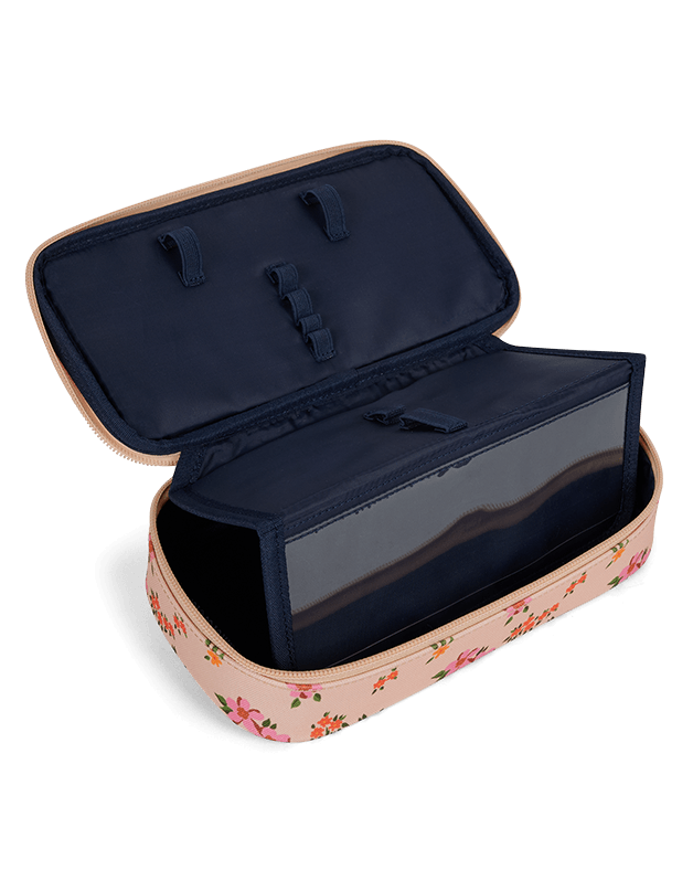 Trousse scolaire modulaire Papillon rose Liberty