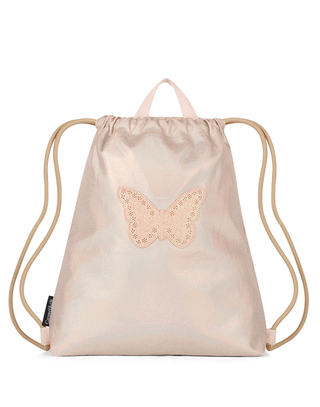 Sac de gymnastique Papillon irisé rose