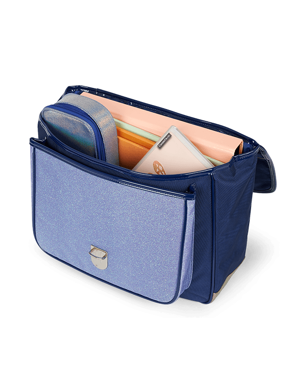 Cartable moyen Lady bleu