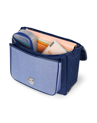 Cartable moyen Lady bleu