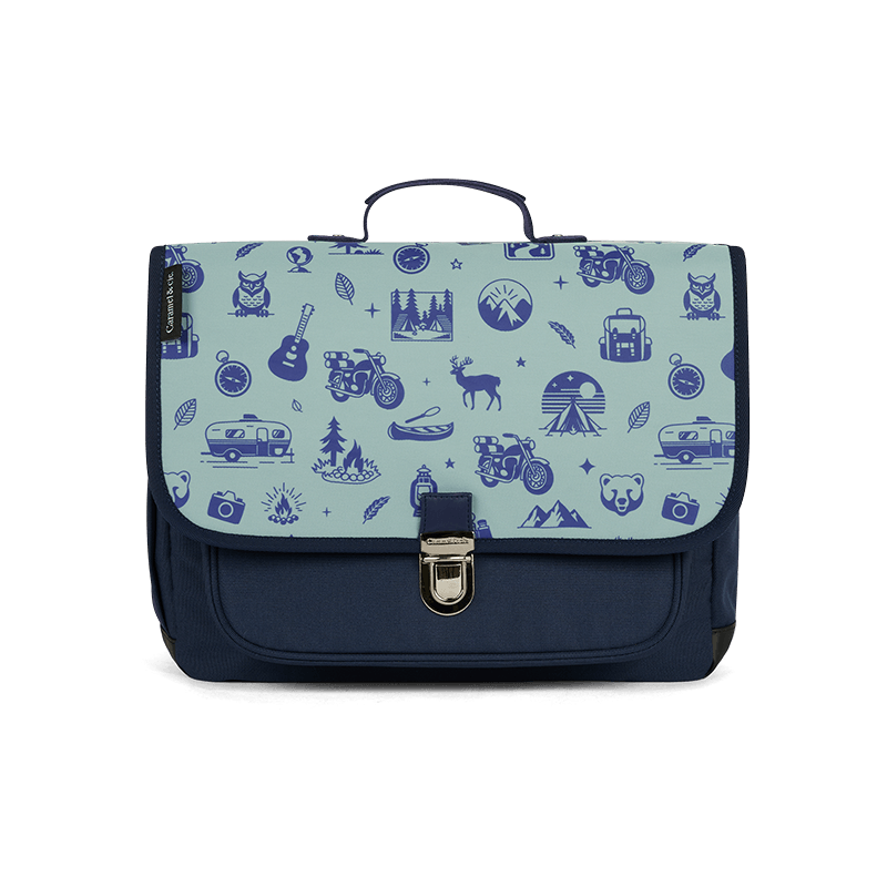 Cartable moyen Wild Trip Bleu