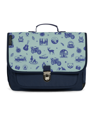 Cartable moyen Wild Trip Bleu