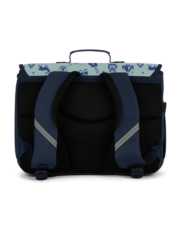 Cartable moyen Wild Trip Bleu