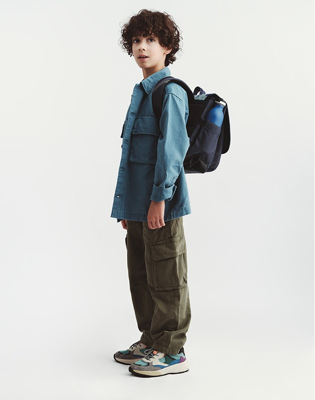 Cartable moyen Wild Trip Bleu