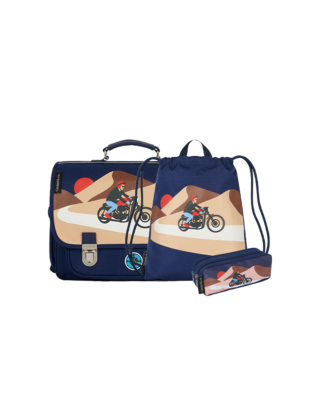 Kit Cartable + Trousse + Sac de Gymnastique Rallye Explorer