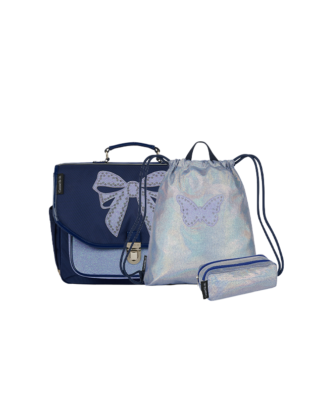 Kit Cartable + Trousse + Sac de Gymnastique Lady Blue