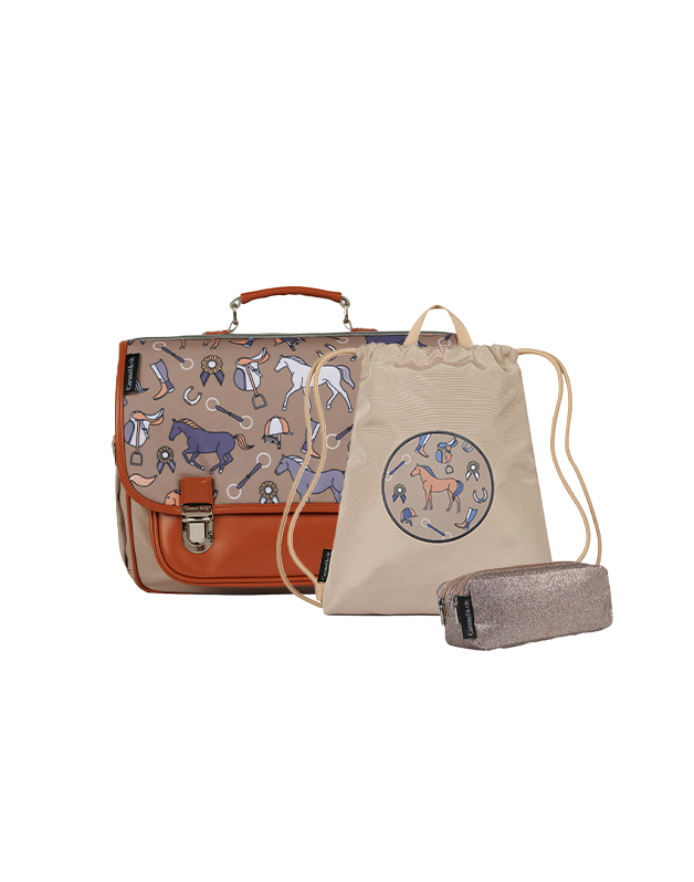 Kit Cartable + Trousse + Sac de Gymnastique Manège