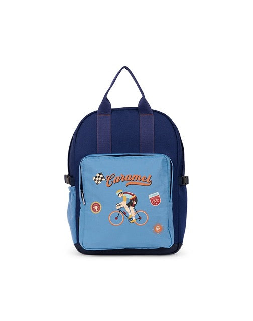 Sac à dos SPRINT CLUB bleu marine avec illustration de cycliste