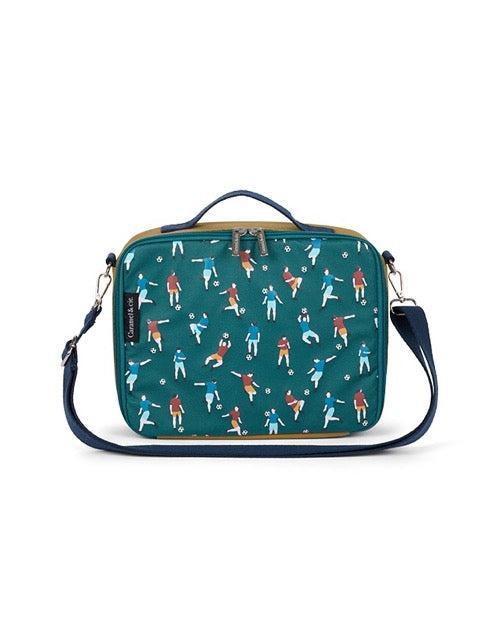 Sac repas PLAYGROUND vert avec motifs d'enfants jouant