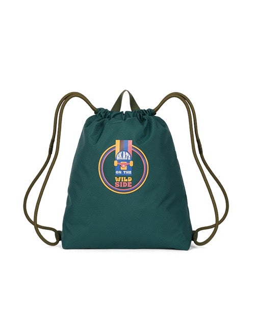Sac de gym URBAN FLOW vert foncé avec imprimé coloré