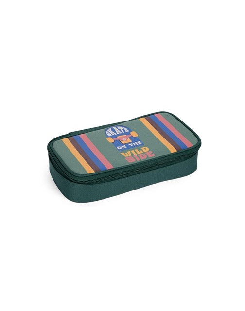 Trousse modulaire URBAN FLOW vert forêt avec motif skateboard